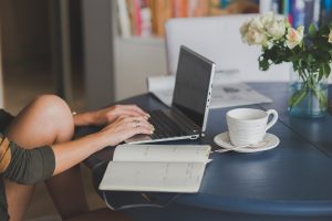 Laptop, workstaion, office — Unlock New Opportunities with Reliable Music Promotion Services